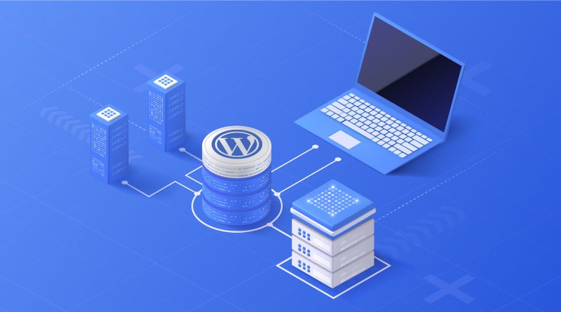WordPress hosting connected to one computer